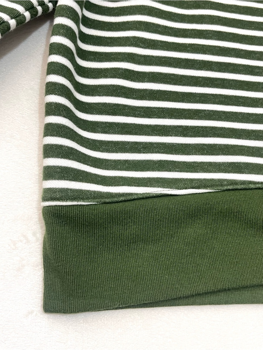 J.Crew Women's Striped Crewneck Sweater in Dark Green and White Size Medium - Picture 4 of 16